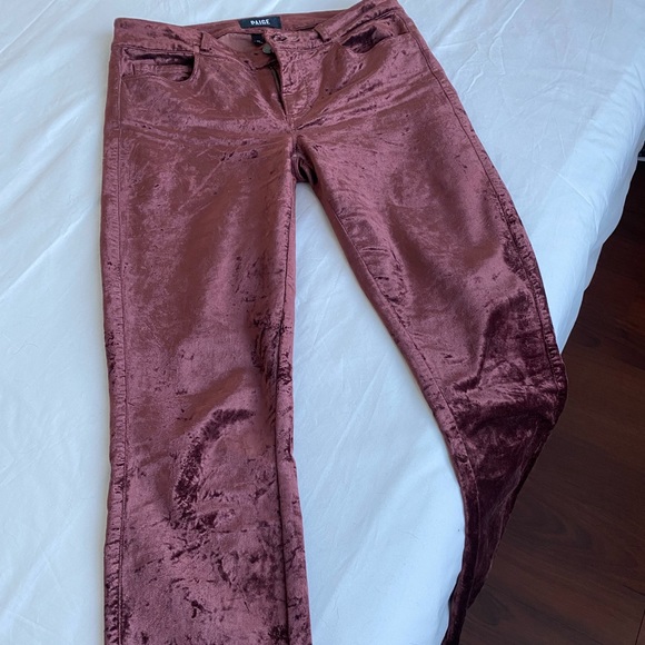 PAIGE Old Rose 🌹 Velvet skinny jeans - Picture 3 of 4